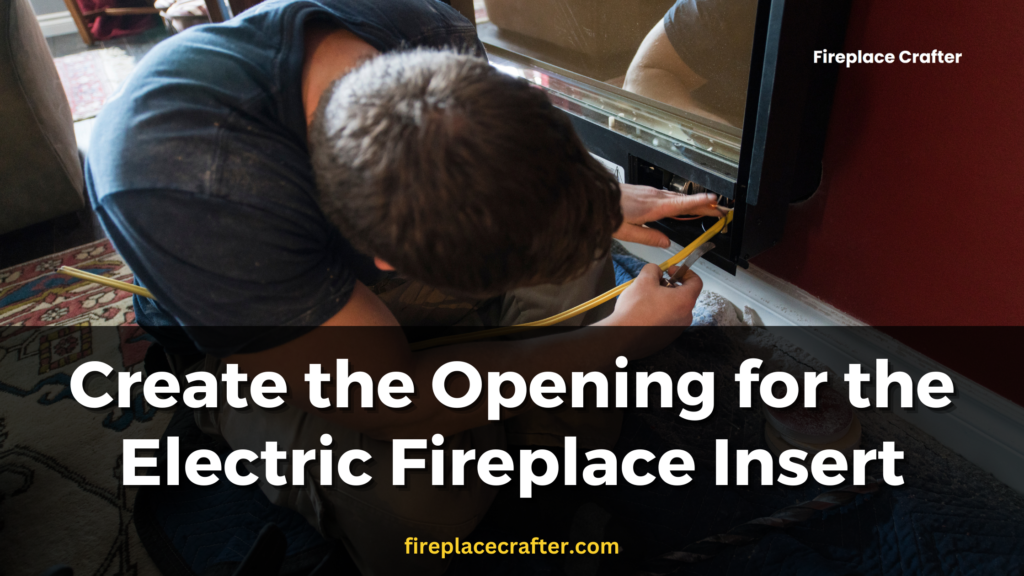 Create the Opening for the Electric Fireplace Insert